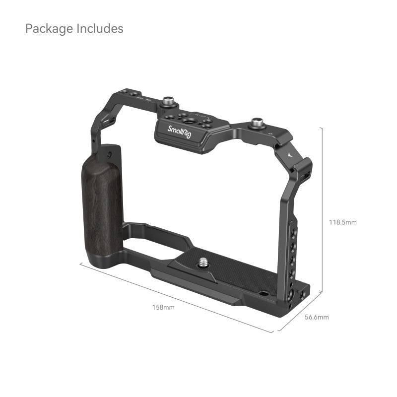 SmallRig Z f Camera Cage for Nikon, with Ergonomic Ebony Grip, Built-in Quick-Release Plate for Arca for Quickly Switch on Gimbal/Tripods/Handheld Shooting - 4261 - Image 2