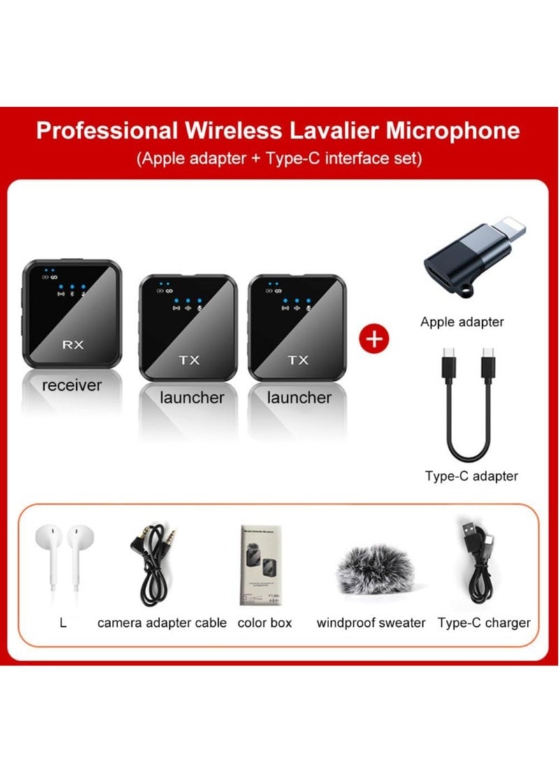 Generic - Wireless Lavalier Microphone, TikTok Live Mobile Video Recording 2.4G Noise Reduction Mini Microphone for Live Video, Recording Vlog, Interview, Online Classroom - Image 1