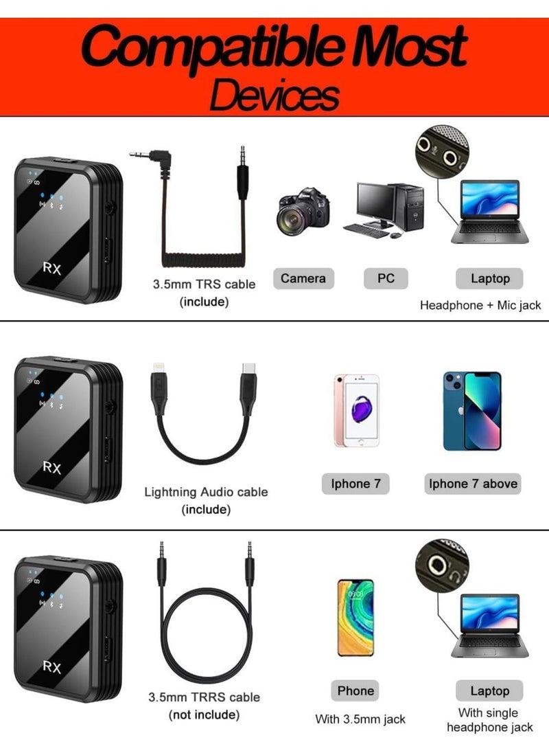 Generic - Wireless Lavalier Microphone, TikTok Live Mobile Video Recording 2.4G Noise Reduction Mini Microphone for Live Video, Recording Vlog, Interview, Online Classroom - Image 1