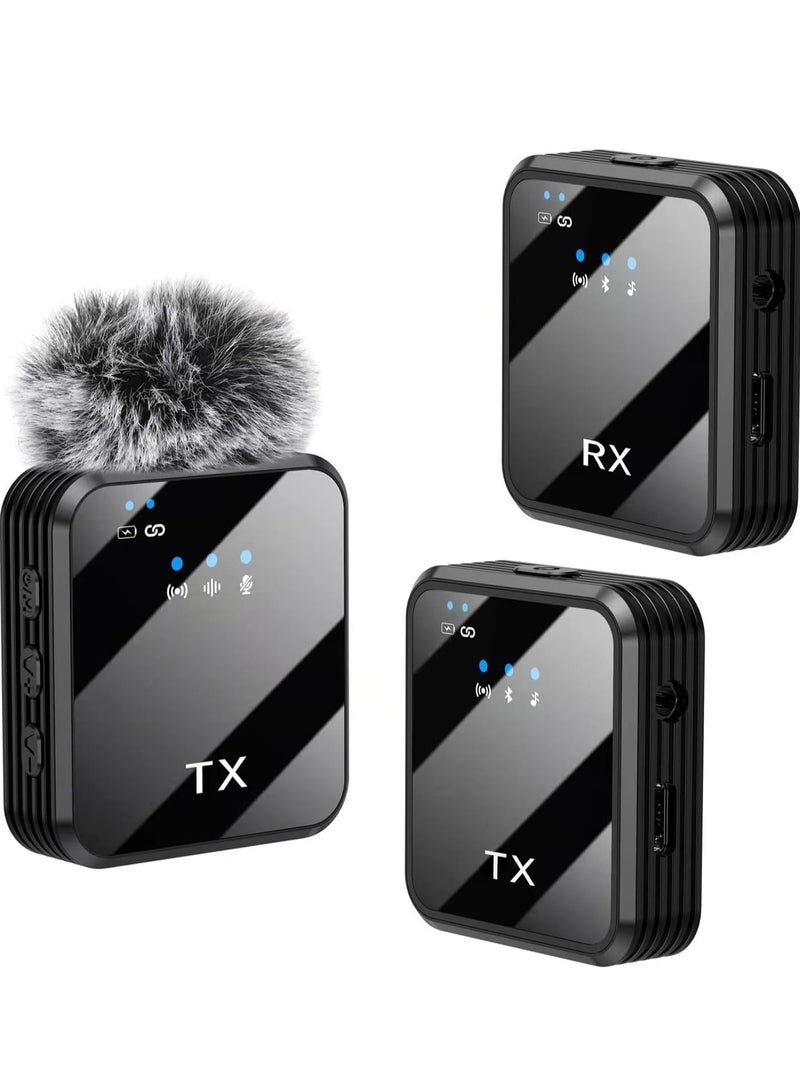 ميكروفون لافاليير لاسلكي، تسجيل فيديو مباشر عبر تيك توك على الهواتف المحمولة، ميكروفون صغير بتقنية تقليل الضوضاء 2.4 جيجاهرتز للفيديو المباشر، تسجيل الفيديو، المقابلات، الصفوف الدراسية عبر الإنترنت - Image 1