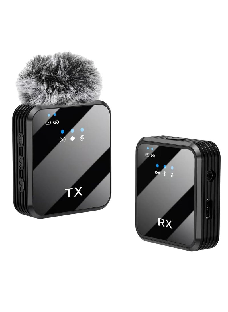 ميكروفون لافاليير لاسلكي، تسجيل فيديو مباشر عبر تيك توك على الهواتف المحمولة، ميكروفون صغير بتقنية تقليل الضوضاء 2.4 جيجاهرتز للفيديو المباشر، تسجيل الفيديو، المقابلات، الصفوف الدراسية عبر الإنترنت - Image 1