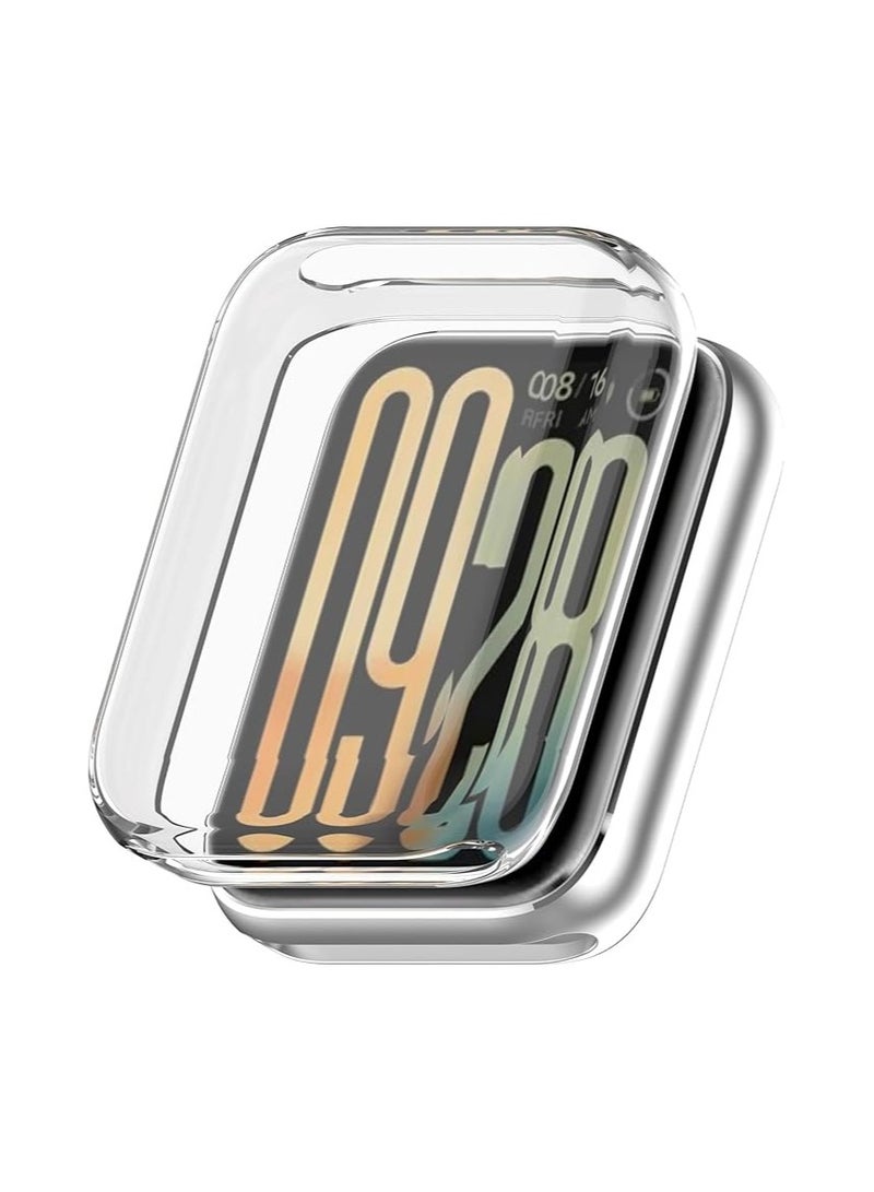 Case Compatible with Xiaomi Smart Band 9 Pro/Band 8 Pro, Anti-Scratch, Soft TPU Plating All-Inclusive Protection Watch Case (Transpert) - Image 1