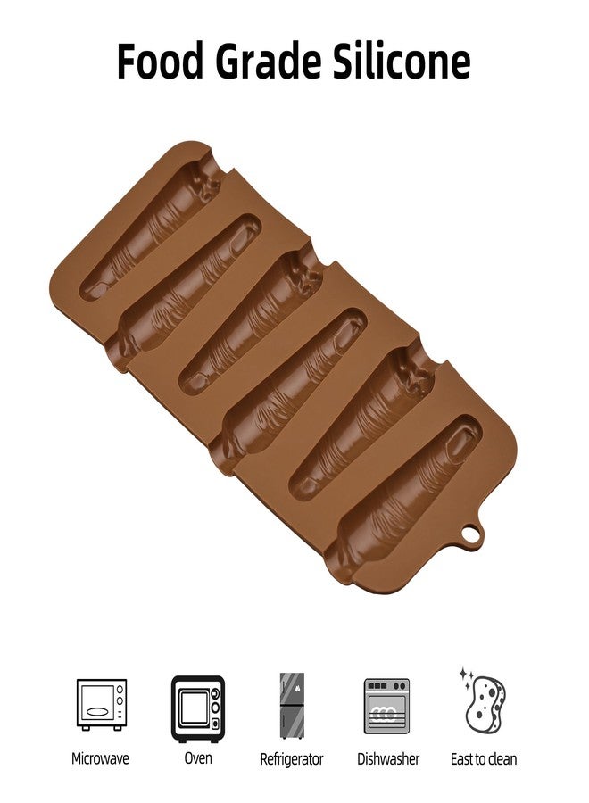 EDUEE Halloween Finger Chocolate Molds 3pcs Fake Finger Silicone Mold For Candy, Biscuit Cookies, Candle, Soap, Cake Decoration(size 3.6x1inch) - Image 3