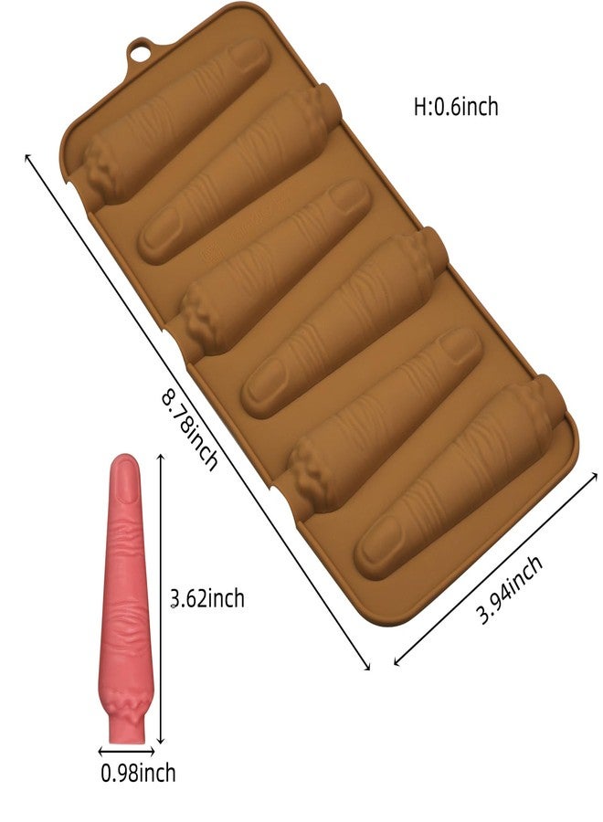 EDUEE Halloween Finger Chocolate Molds 3pcs Fake Finger Silicone Mold For Candy, Biscuit Cookies, Candle, Soap, Cake Decoration(size 3.6x1inch) - Image 2