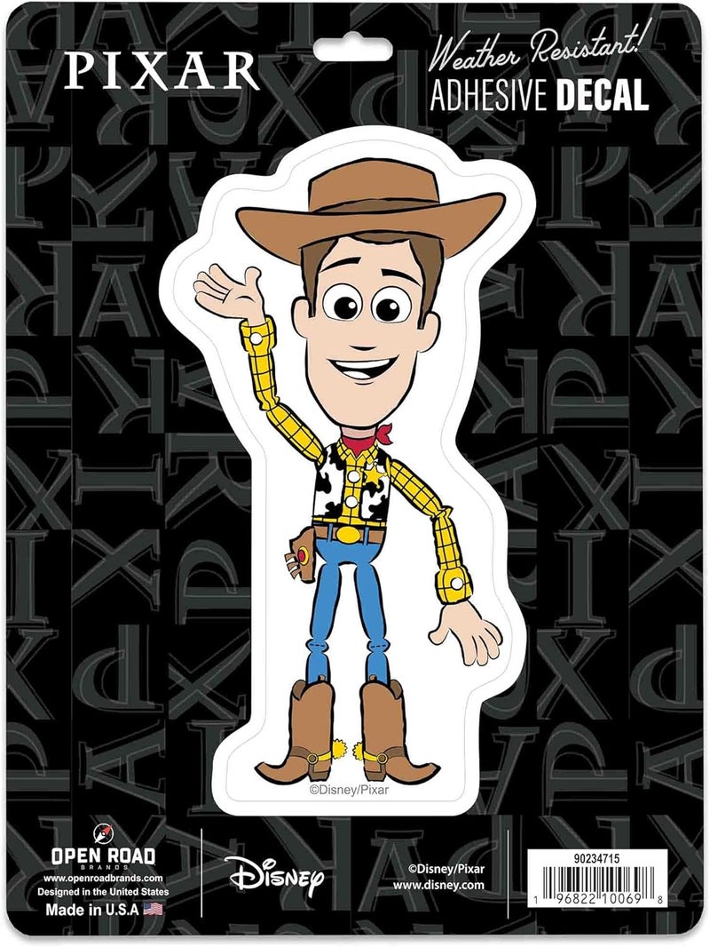 Open Road Brands Disney Pixar Toy Story Woody Adhesive Vinyl Decal - Fun Woody Sticker for Car or Truck - Image 1