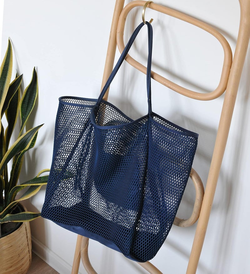 Hoxis Mesh Beach Tote Womens Shoulder Handbag - Image 2