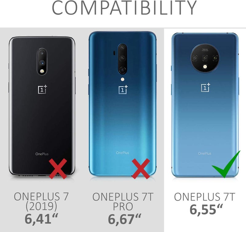 Nishtech غطاء خلفي شفاف هجين ناعم رفيع مضاد للغبار لجهاز OnePlus 7T مع حماية الكاميرا - Image 2