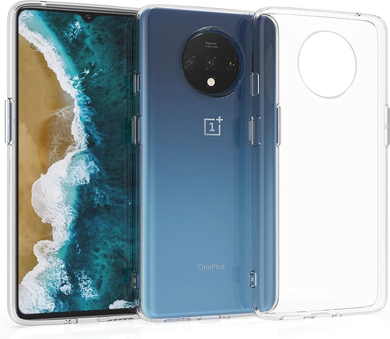 Nishtech غطاء خلفي شفاف هجين ناعم رفيع مضاد للغبار لجهاز OnePlus 7T مع حماية الكاميرا - Image 3