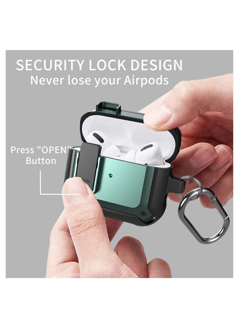 Generic - Upgraded [Secure Lock] Armor Airpod Pro Case, Fibuntun Shockproof AirPods Pro Cover Cool iPod Pro Case Designed for Apple Air Pod Wireless Pro Cases for Men Women - Image 1