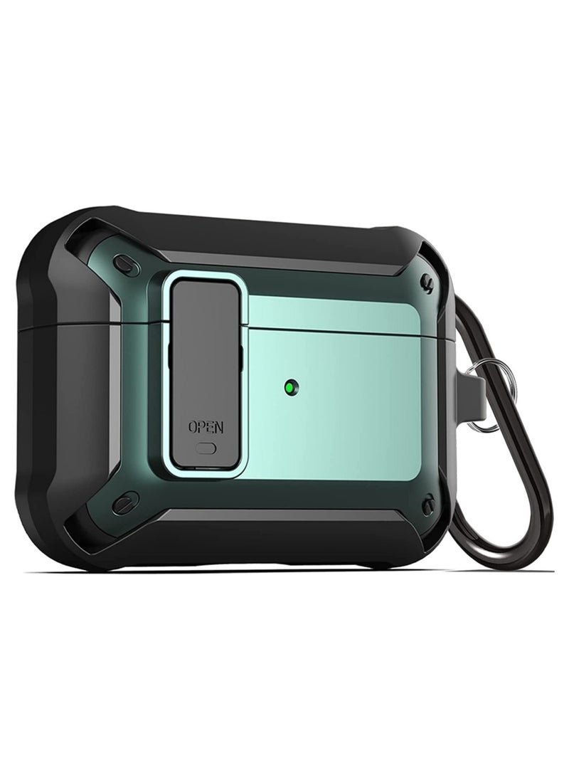 Generic - Upgraded [Secure Lock] Armor Airpod Pro Case, Fibuntun Shockproof AirPods Pro Cover Cool iPod Pro Case Designed for Apple Air Pod Wireless Pro Cases for Men Women - Image 1