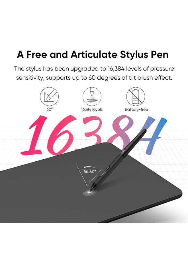 XPPen XP-PEN XP-Pen Deco 01 10x6.25 Inch Digital Graphics Drawing Tablet Drawing Pen Tablet with Battery-free Passive Stylus and 8 shortcut keys (8192 levels pressure) - Image 4
