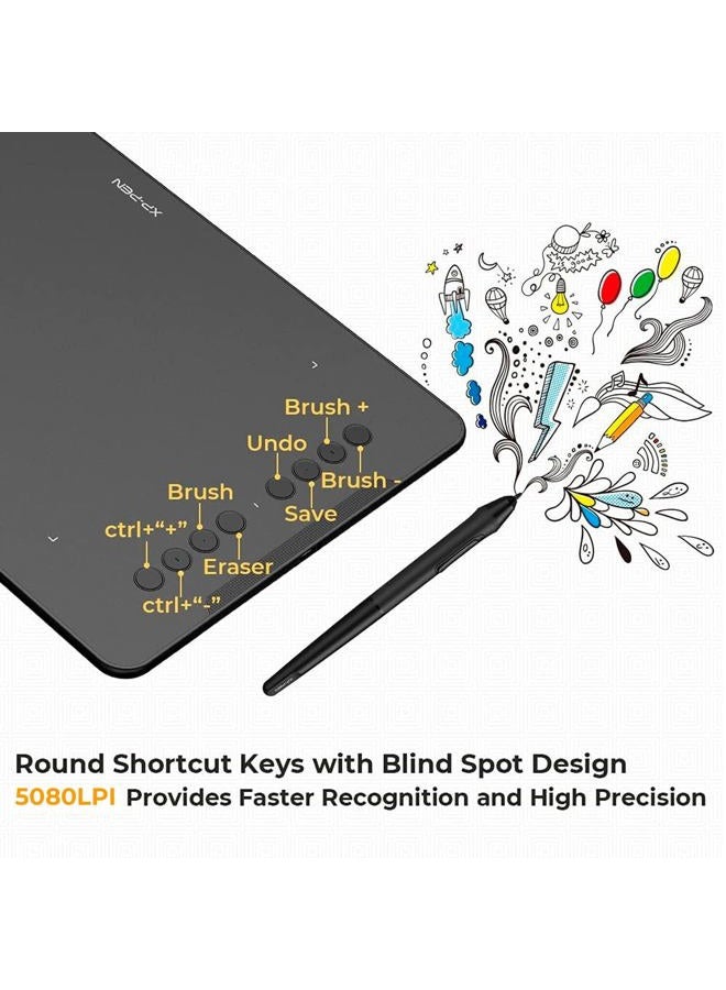 XPPen XP-PEN XP-Pen Deco 01 10x6.25 Inch Digital Graphics Drawing Tablet Drawing Pen Tablet with Battery-free Passive Stylus and 8 shortcut keys (8192 levels pressure) - Image 5