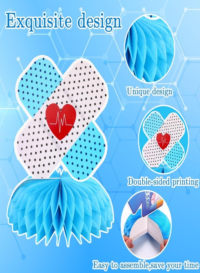 HOWAF 9pcs Nurse Appreciation Week Decorations Honeycomb Centerpieces,Thank You Nurses Table Centerpieces,Nurse Day Party Table Topper for Nursing School Decorations Supplies - Image 3
