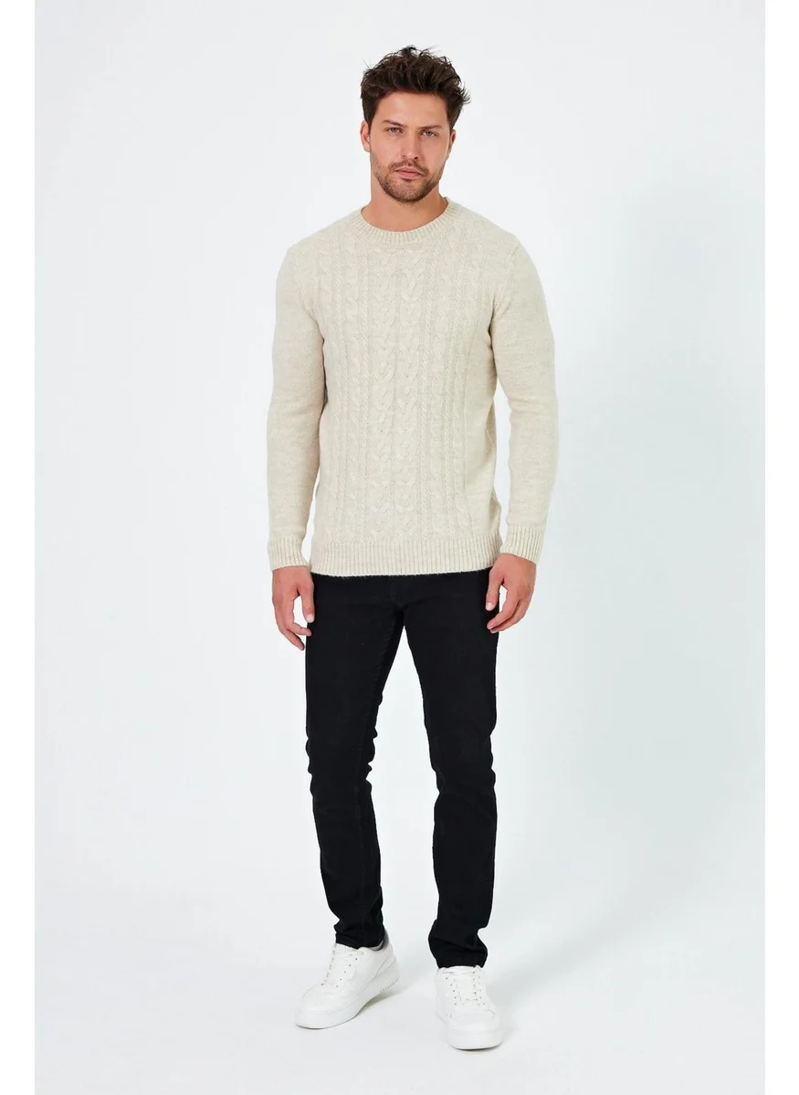 الكسندر جاردي Hair Knit Patterned Regular Fit Sweater (E24-EZE-16)