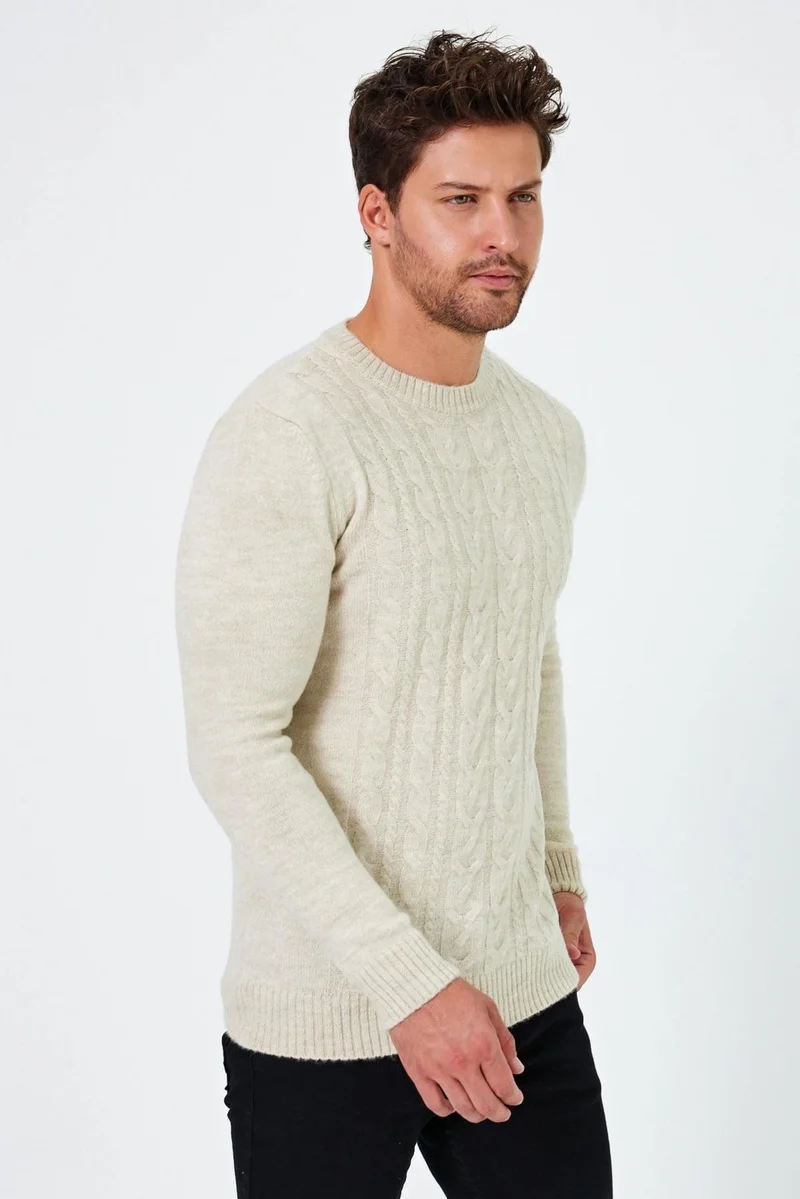 الكسندر جاردي Hair Knit Patterned Regular Fit Sweater (E24-EZE-16)