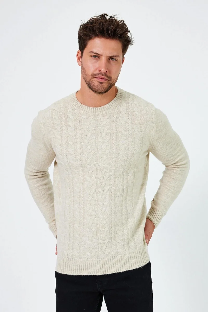 الكسندر جاردي Hair Knit Patterned Regular Fit Sweater (E24-EZE-16)