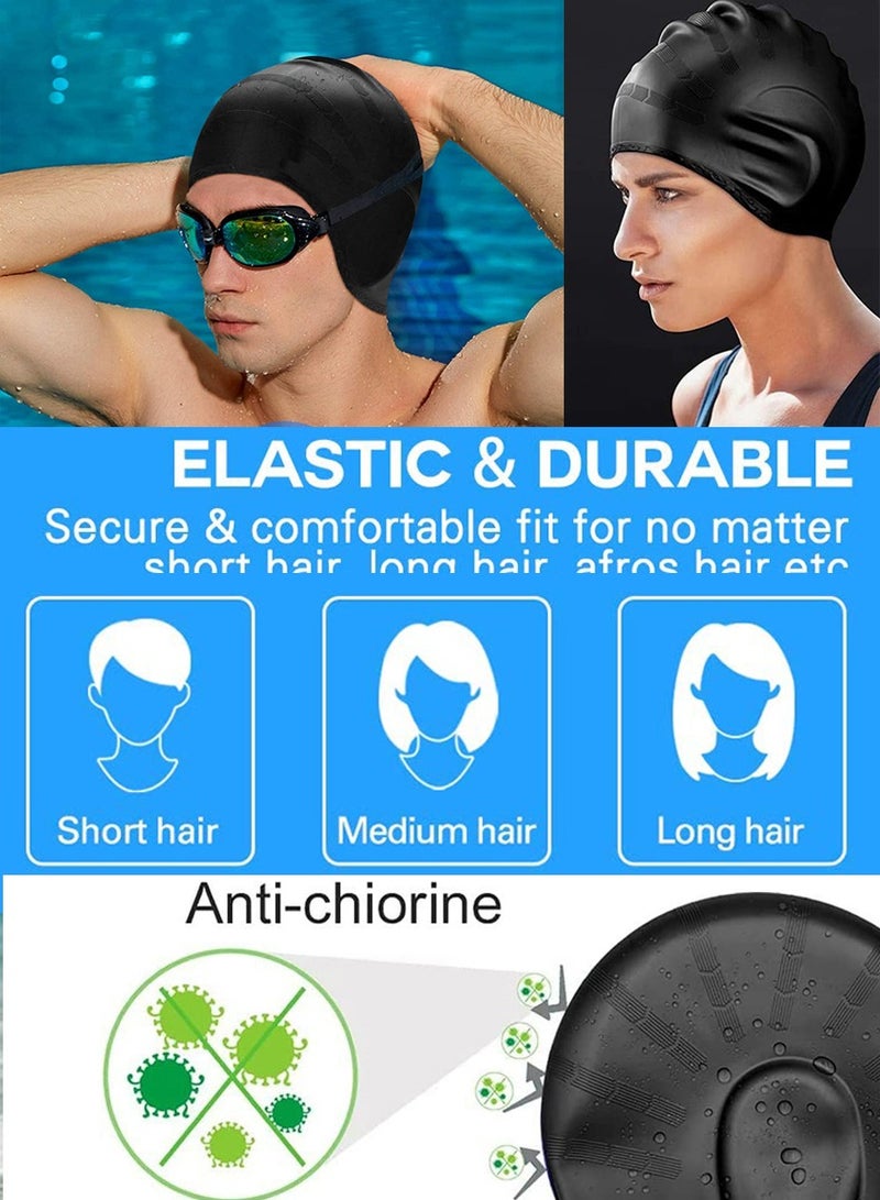 MARVEL Swimming Kit For Adults - Marvel Swim Goggles with Attached Earplugs, Silicone Swimming Cap and Swimming Aid Float Noodle - Anti Fog Goggles, Premium Quality Cap and Swim Float.  - Image 3