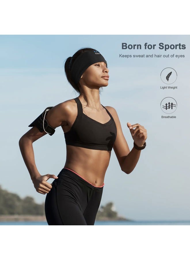 LC-dolida Sleep Headphones Headband Bluetooth 5.4, Headband Earphones Wireless with USB C Charge Port, Sleep Mask for Sleeping, Sports, Gifts, Workout, Jogging, Yoga, Insomnia, Air Travel, Meditation - Image 5