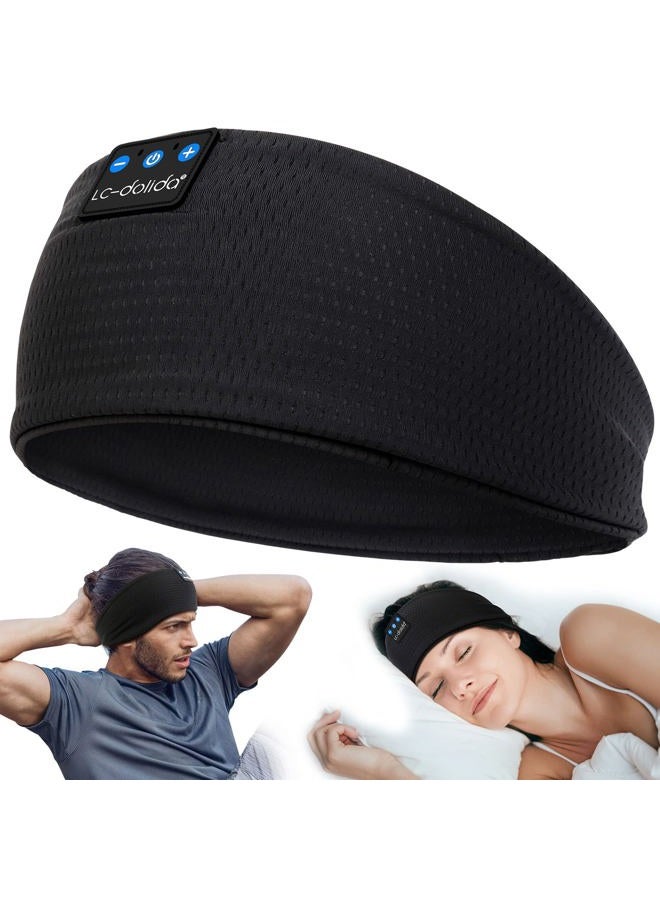 LC-dolida Sleep Headphones Headband Bluetooth 5.4, Headband Earphones Wireless with USB C Charge Port, Sleep Mask for Sleeping, Sports, Gifts, Workout, Jogging, Yoga, Insomnia, Air Travel, Meditation - Image 1