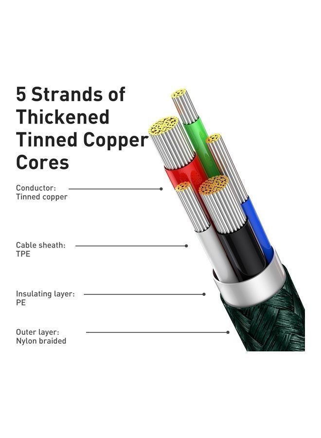 نيبمينينت كابل USB C إلى لايتنينج بقدرة 20 وات مزود بشاشة LED متوافق مع آيفون 13 و13 برو و12برو ماكس و12 و11 وX وXS وXR و8 بلس وآيربودز كما يدعم توصيل الطاقة بطول 1 متر أخضر - Image 5