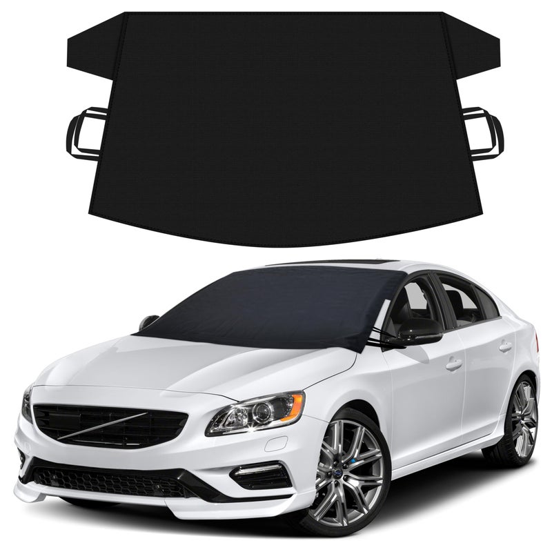 Autovir Windshield Cover for Ice and Snow | Oxford Fabric Windshield Cover for SUV, Sedan, Coupe & Hatchback | Protection from Snow, Ice & Frost | Winter Car Accessories - Image 1