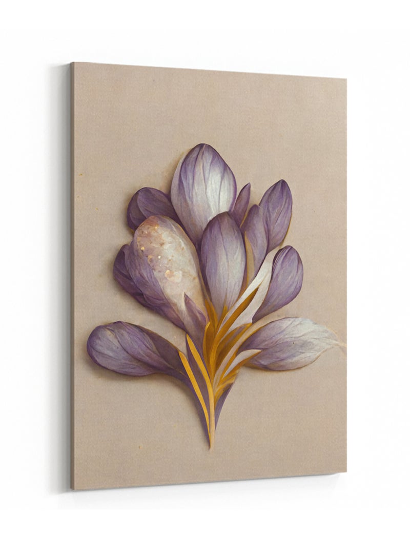 لوحة كانفاس على إطار خشبي بتصميم زهور - Image 4