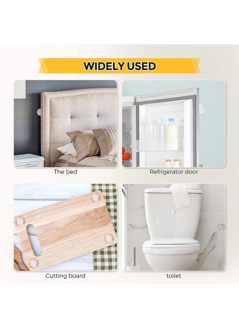 Wrixty Wrixty Clear Cabinet Door Bumpers Rubber Bumpers Self Adhesive Sound Dampening Cabinet Stoppers for Kitchen Cabinet Picture Frame Cupboard Drawer Transparent 100 PCS  - Image 4
