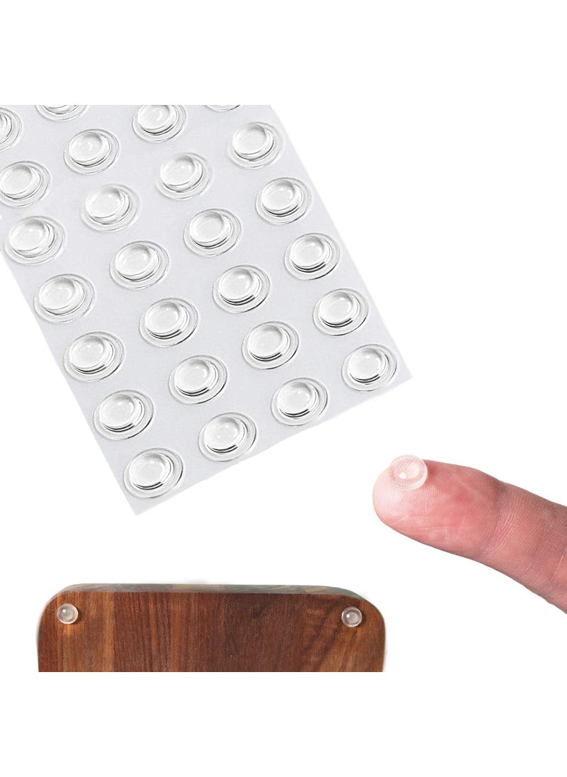 Wrixty Wrixty Clear Cabinet Door Bumpers Rubber Bumpers Self Adhesive Sound Dampening Cabinet Stoppers for Kitchen Cabinet Picture Frame Cupboard Drawer Transparent 100 PCS  - Image 1
