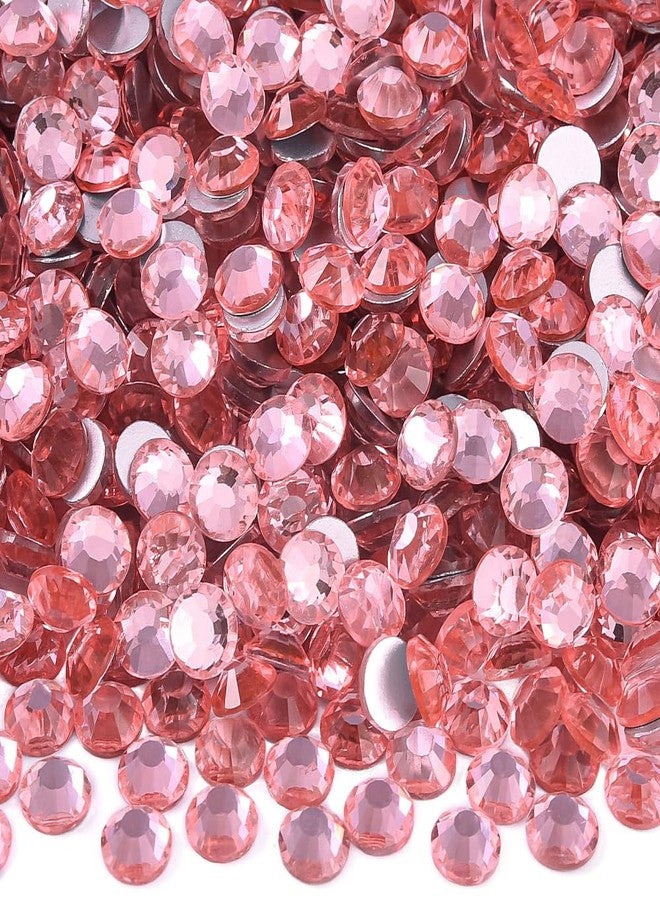 Blinginbox 1440 Pieces SS16/3.8-4mm Flat Back Crystal Rhinestones Round Gems for Nail Art,Peach Pink - Image 1