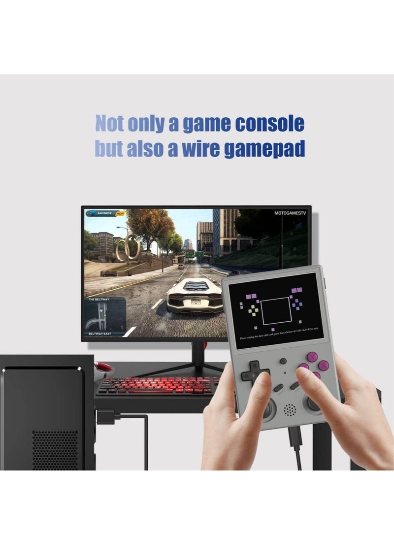 ANBERNIC  RG353V Retro Handheld Game with Dual OS Android 11 and Linux, RG353V with 64G TF Card Pre-Installed 4452 Games Supports 5G WiFi 4.2 Bluetooth  (Grey)  - Image 4