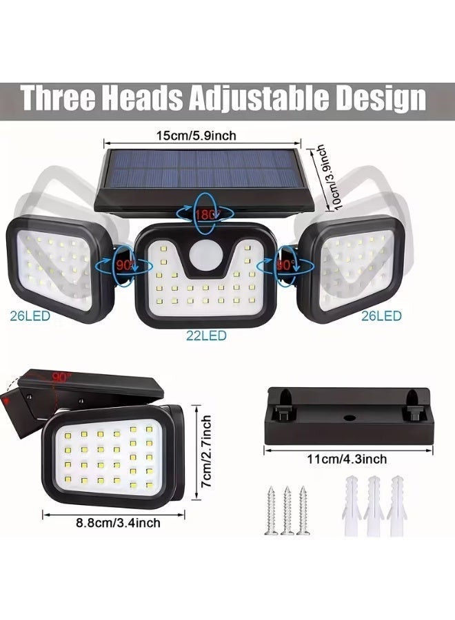 Split Solar Wall Lamp 26 LEDs left and right 22 LEDs in the middle - Image 5