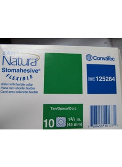 convatec ConvaTec 125264 SUR-FIT Natura Two-Piece Stomahesive Skin Barrier with Flexible Collar, Cut-to-Fit, Tan, 1-3/4" Flange, 4" Length, 4" Width, Pack of 10 