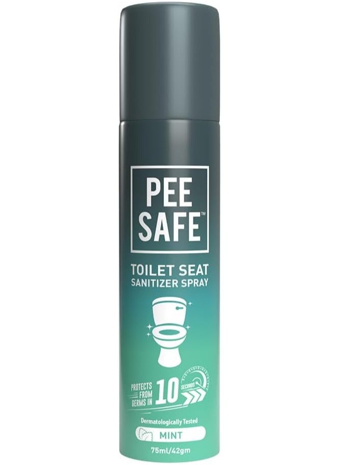 PEESAFE - pEEsAFE PEE SAFE Toilet Seat Sanitizer Mint Spray, 75 ml - Image 1