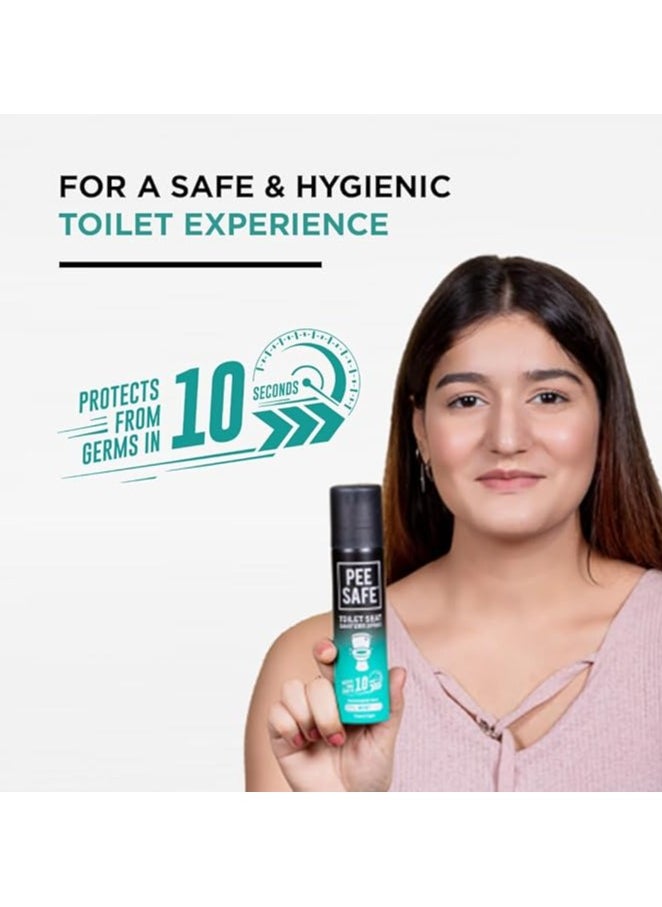 PEESAFE - pEEsAFE PEE SAFE Toilet Seat Sanitizer Mint Spray, 75 ml - Image 1