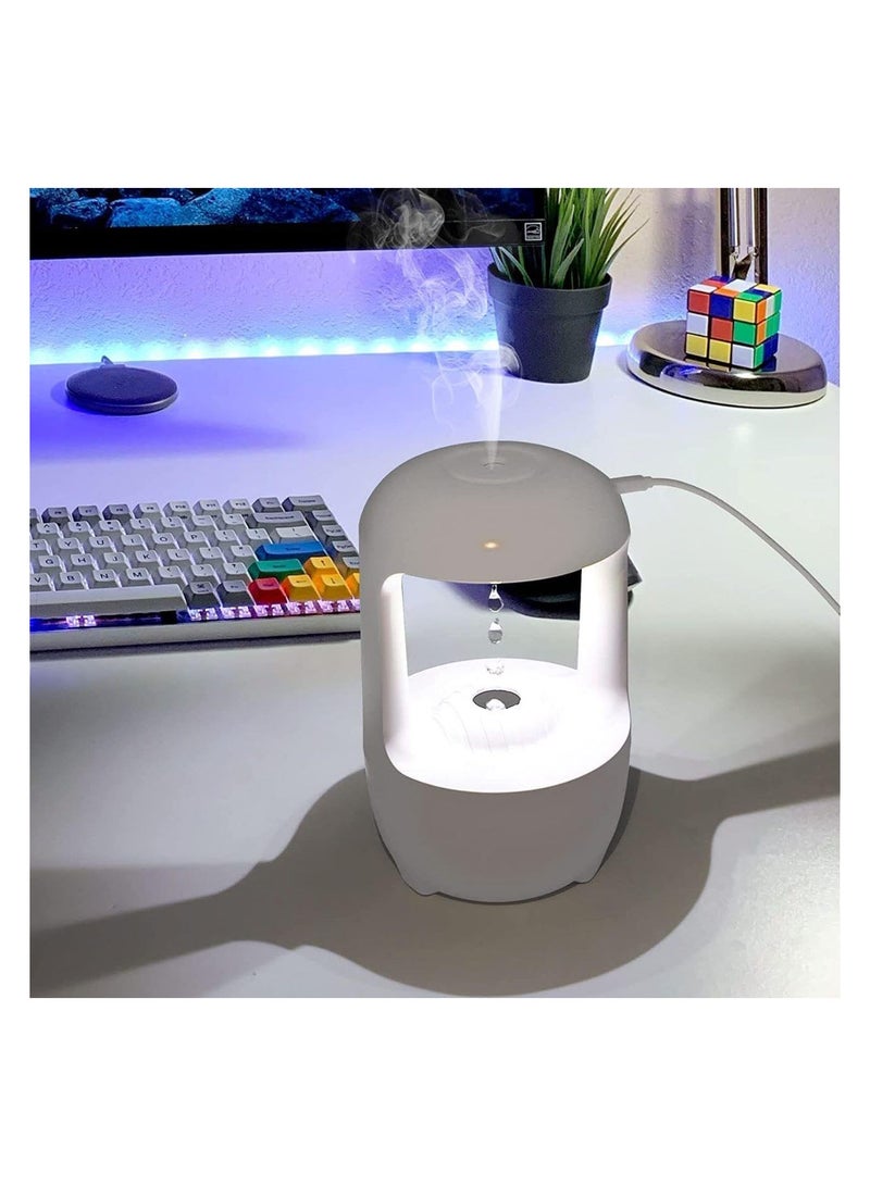 Humidifier for Bedroom and Office Ultrasonic Cool Mist with Levitating Water Drop, Energy Saving Light and Dual Modes