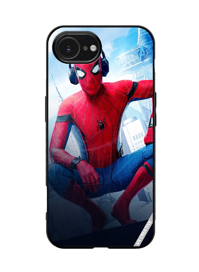 Protective Case Cover For Apple iPhone 16e Spiderman Design Multicolour