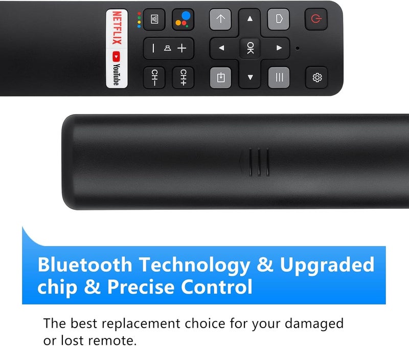 Voice Replacement for TCL-Android-TV-Remote,New Upgraded RC802V for TCL Smart TVs with Google Voice Function,with Netflix,YouTube Buttons - Image 5
