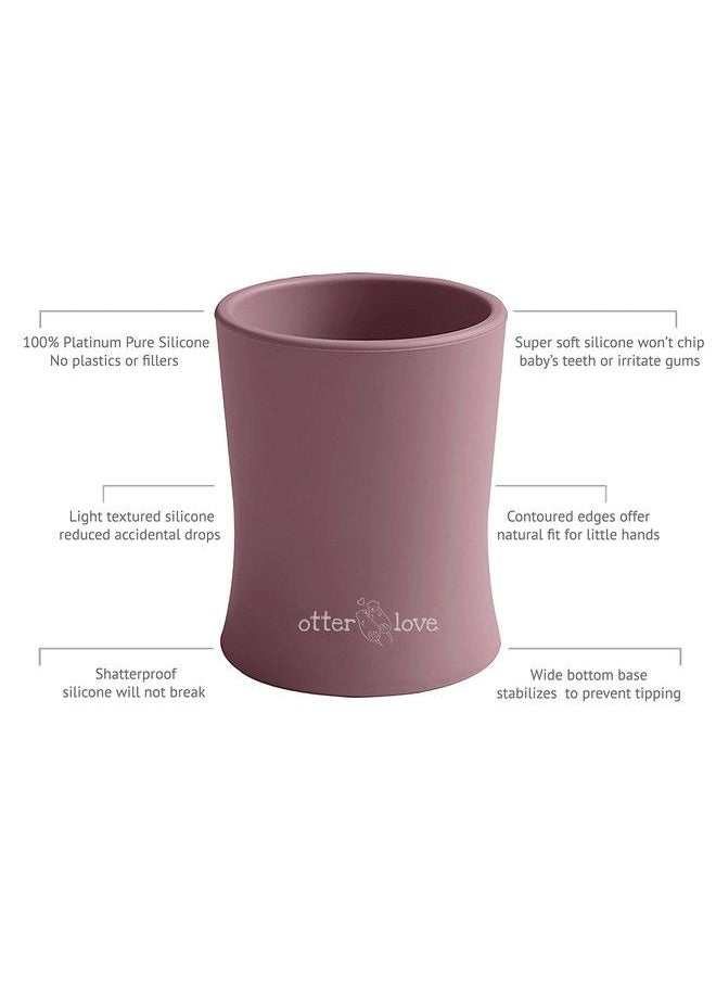 otterlove - Silicone Baby & Toddler Training Cup Pediatric Ot Approved 100% Platinum Pure Lfgb Silicone Unbreakable Plastic Free Tiny Cup Perfect For Baby Led Weaning (Woodchuck) - Image 1