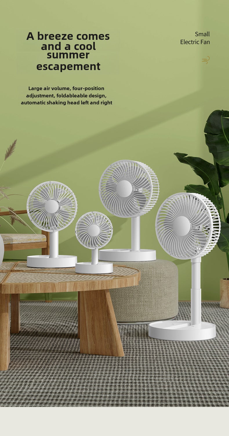 Retractable Foldableing Fan Usb Portable Rechargeable Fan Electric Fan Desktop Desktop - Image 4