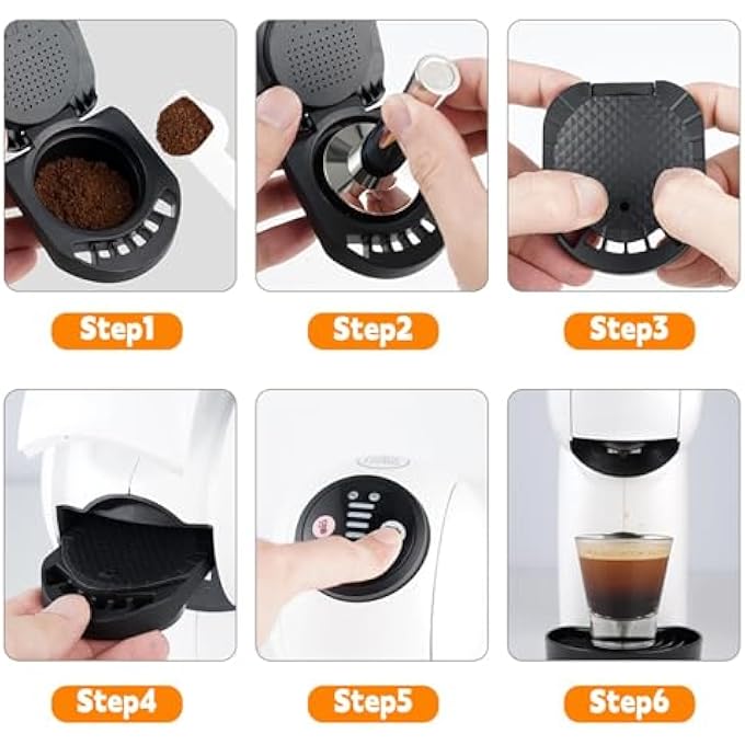 Bukela Reusable Capsule Adapter Fit For Dolce Gusto Coffee Capsule Filter Cup Converter Adapter With 41Mm Tamper Compatiable For Piccolo XsEdg 305Edg 606SGenio S - Image 4
