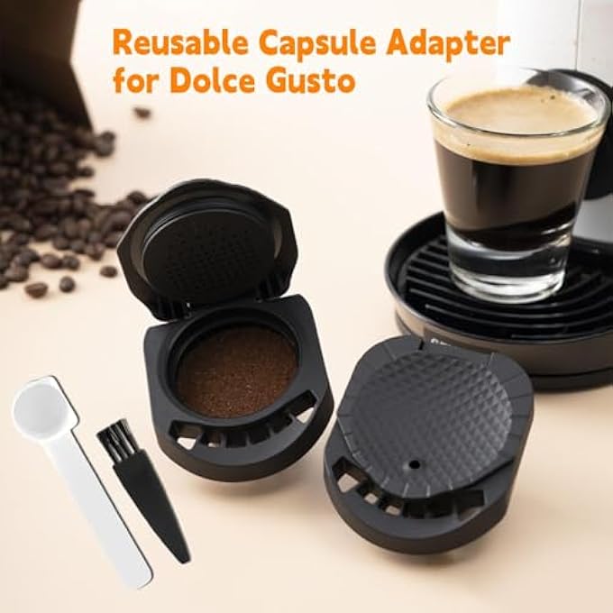 Bukela Reusable Capsule Adapter Fit For Dolce Gusto Coffee Capsule Filter Cup Converter Adapter With 41Mm Tamper Compatiable For Piccolo XsEdg 305Edg 606SGenio S - Image 5