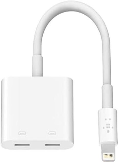 Belkin Rockstar Lightning Audio Charging Adapter Iphone Lightning Audio Adapter Charging Adapter For Iphone 11 11 Pro/Pro Max XS XS Max XR X Se 8/8 Plus Etc
