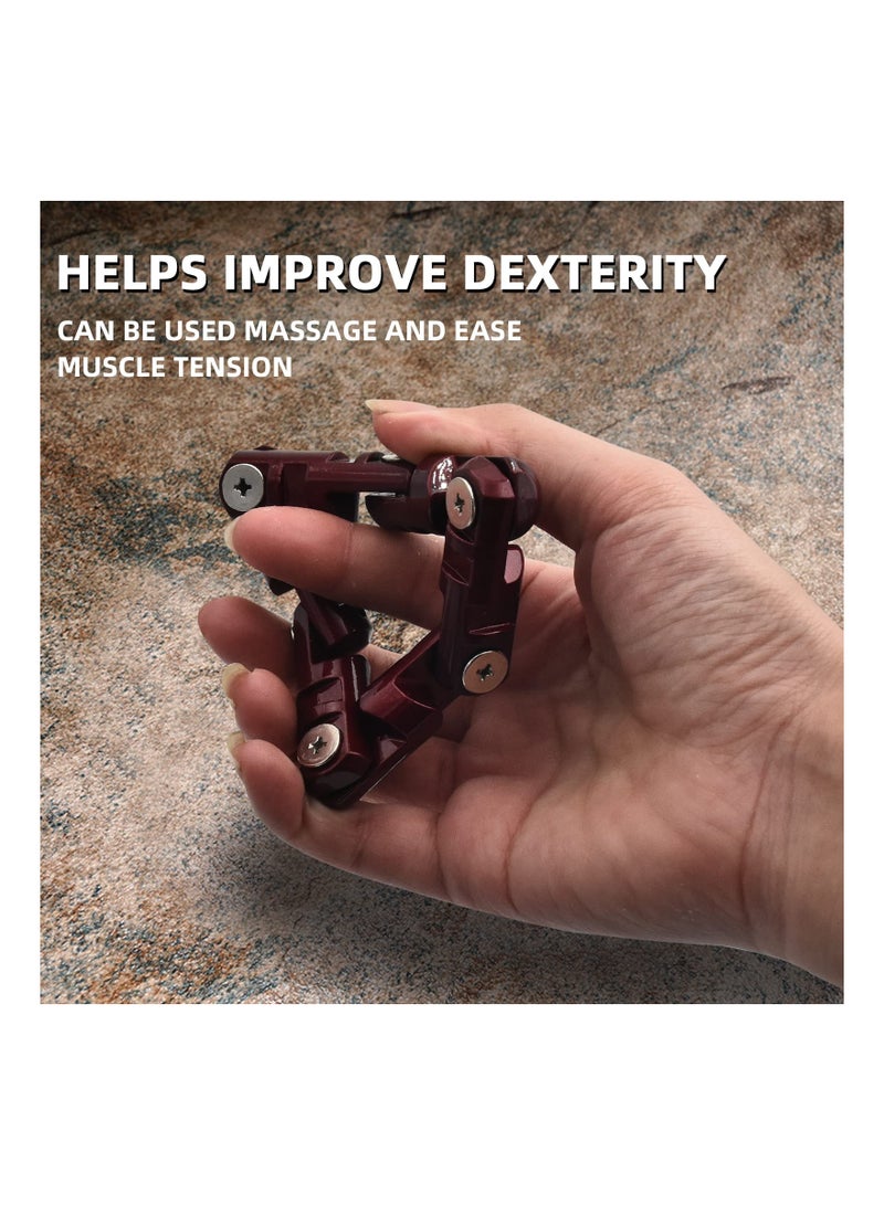 SYOSI Infinity Flip Alloyed Triangle Toy, Handheld Fidget Stress Relief Toy Anti-Anxiety Fidget Flipper Alloyed Handheld Fidget Flip Toy Infinity Flip for Adults Children Anxiety Stress Relief (Red) - Image 5