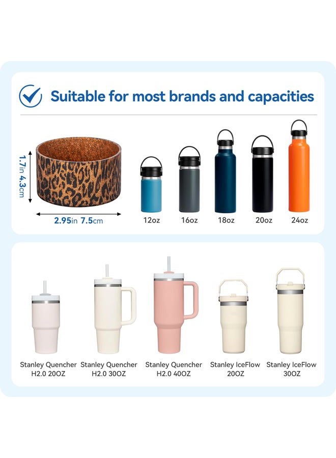 Prurex Silicone Boot for Stanley 40 30 oz Quencher Adventure Tumbler (Gold Leopard) - Image 3
