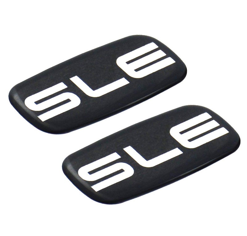 Pair Set of 2 SLE Nameplate Emblem 3D Badge Replacement For GMC Chevrolet Sierra Suburban Yukon 1500 2500 3500 ChromeBlack