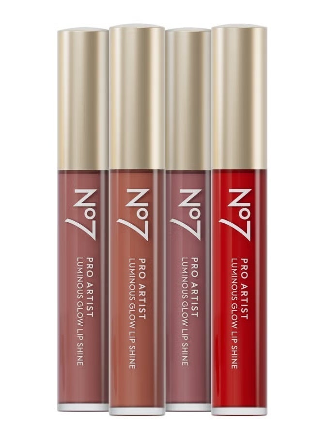 Boots No.7 Boots No7 Pro Artist Shine Bright Lip Shine Collection Gift Set - 4 Pieces set - Image 3