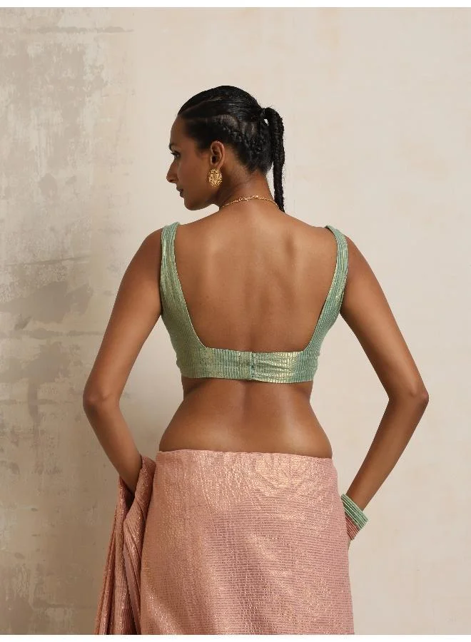 trueBrowns Green Gold Lurex Blouse