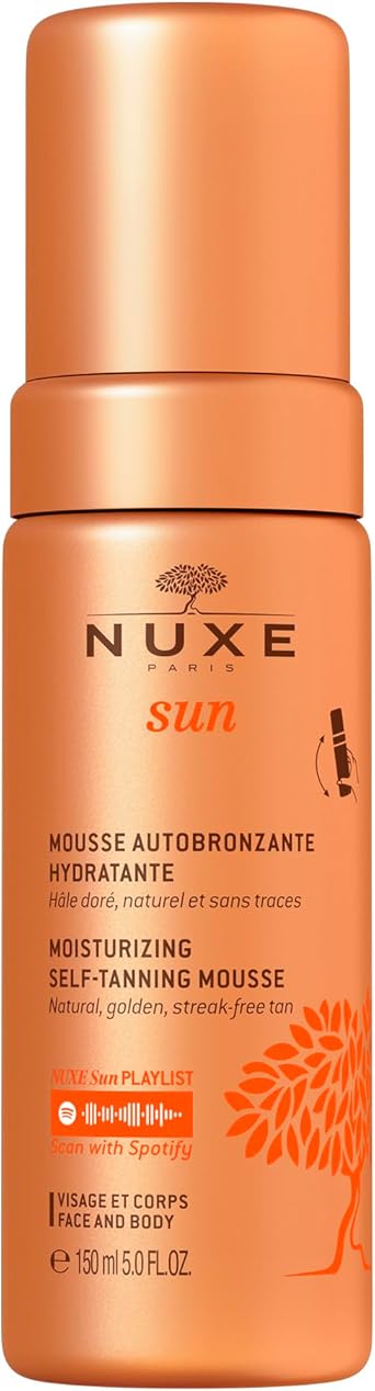 NUXE فوم تان ذاتي من نكس 150 مل توهج ذهبي موس تان ذاتي 98 تركيبة طبيعية المنشأ مع حمض الهيالورونيك يبني تان مشرق من الاستخدام الأول تركيبة نباتية - Image 1