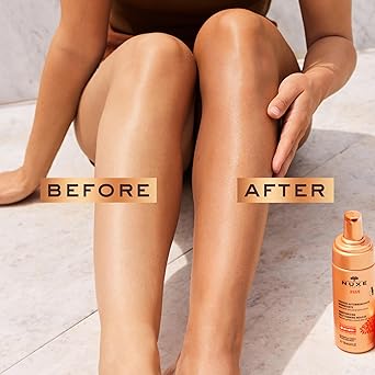 NUXE فوم تان ذاتي من نكس 150 مل توهج ذهبي موس تان ذاتي 98 تركيبة طبيعية المنشأ مع حمض الهيالورونيك يبني تان مشرق من الاستخدام الأول تركيبة نباتية - Image 4