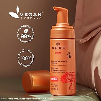 NUXE فوم تان ذاتي من نكس 150 مل توهج ذهبي موس تان ذاتي 98 تركيبة طبيعية المنشأ مع حمض الهيالورونيك يبني تان مشرق من الاستخدام الأول تركيبة نباتية - Image 5